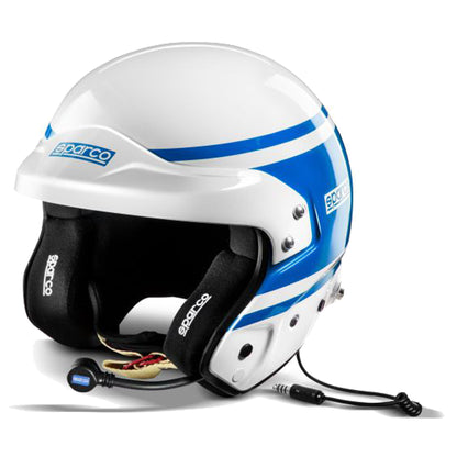003369 Sparco RJ-I Open Face Rally Helmet with Intercom Boom FIA SNELL XS-XXL - raceforglory.store