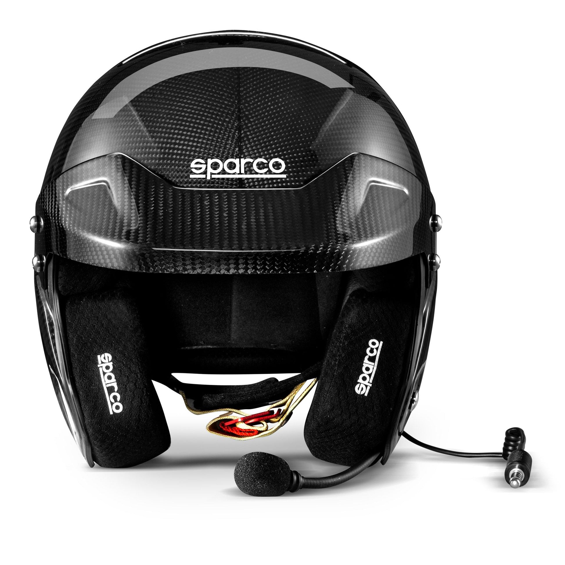 003371 Sparco RJ-I Carbon Crash Helmet Open Face Rally Spec HANS FIA SNELL XS-XL - raceforglory.store
