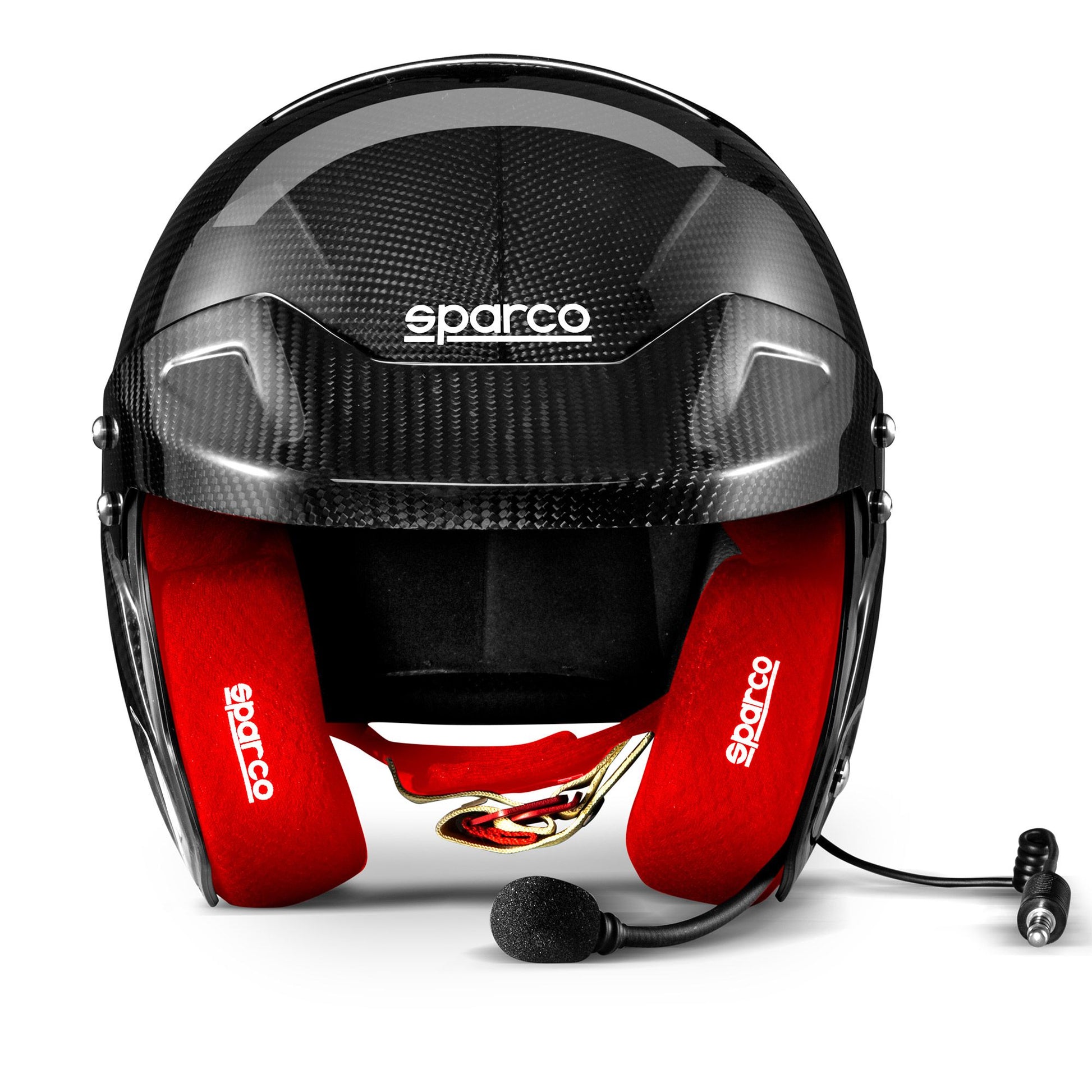 003371 Sparco RJ-I Carbon Crash Helmet Open Face Rally Spec HANS FIA SNELL XS-XL - raceforglory.store