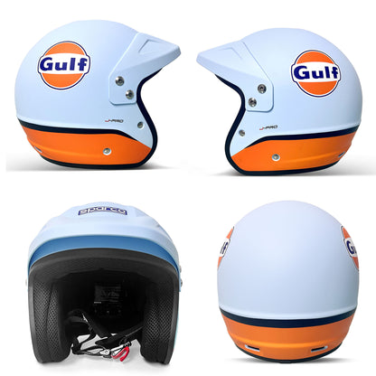 Casco Sparco J-PRO Gulf Racing Edición Especial Abierto para Track Day ECE 22.06