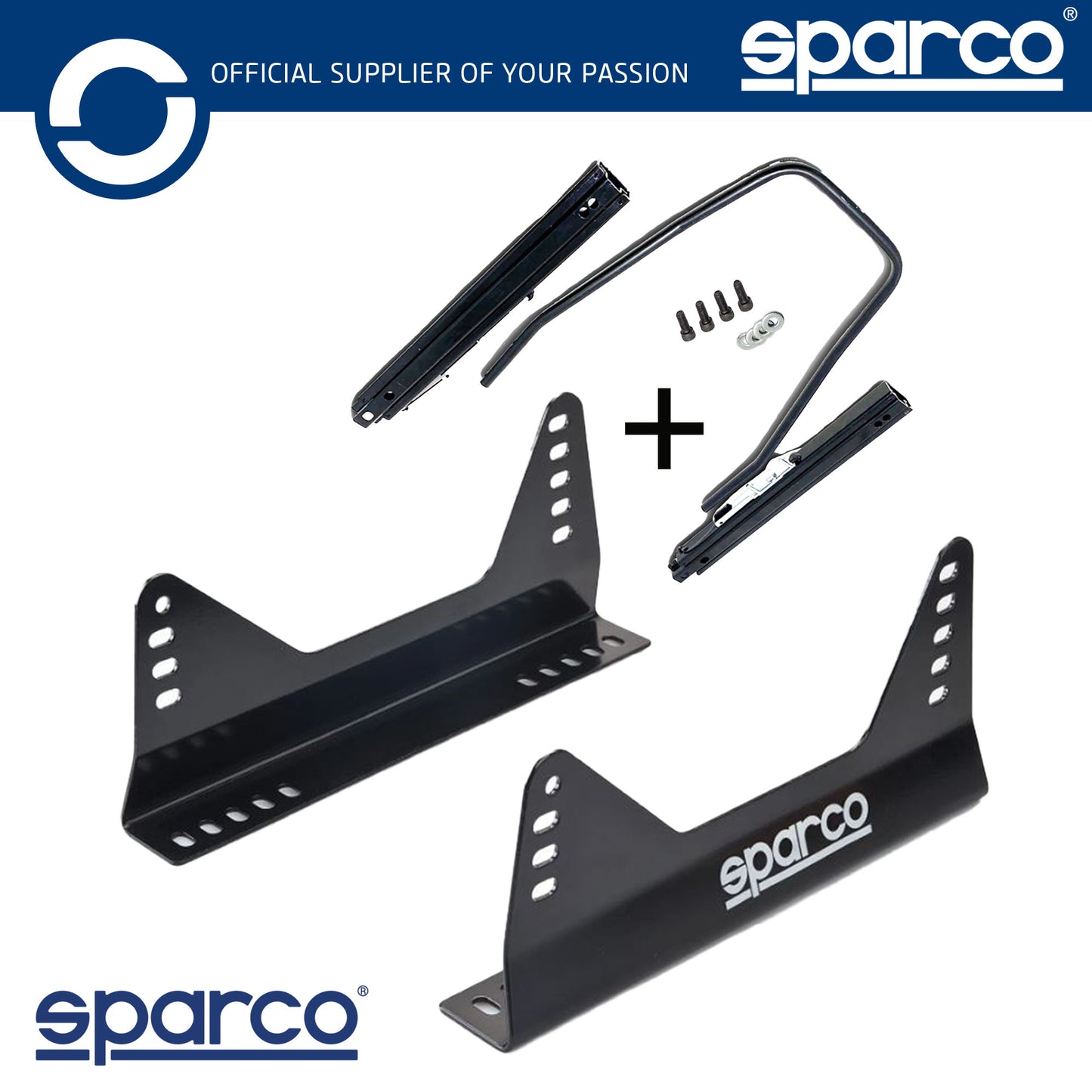 004901NR Sparco Racing Seat Side Mounts & Sliding Runners Kit for Fixing 1 Seat