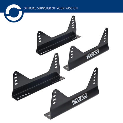 004901NR Sparco Race Seat Side Mount Brackets (2 Pairs) 290mm Steel 3mm Black