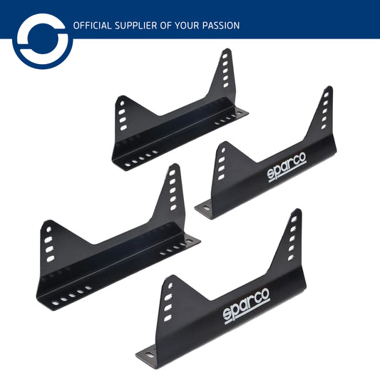 004901NR Sparco Race Seat Side Mount Brackets (2 Pairs) 290mm Steel 3mm Black