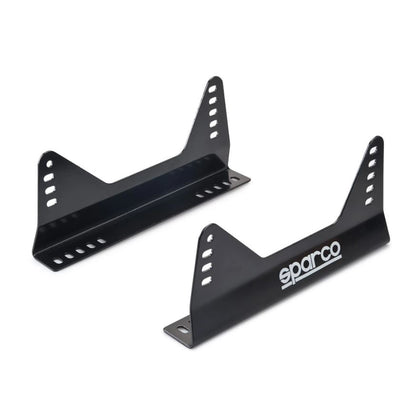 004901NR Sparco Seat Side Mounts Brackets Black (Pair) 290mm Steel 3mm Thick - raceforglory.store
