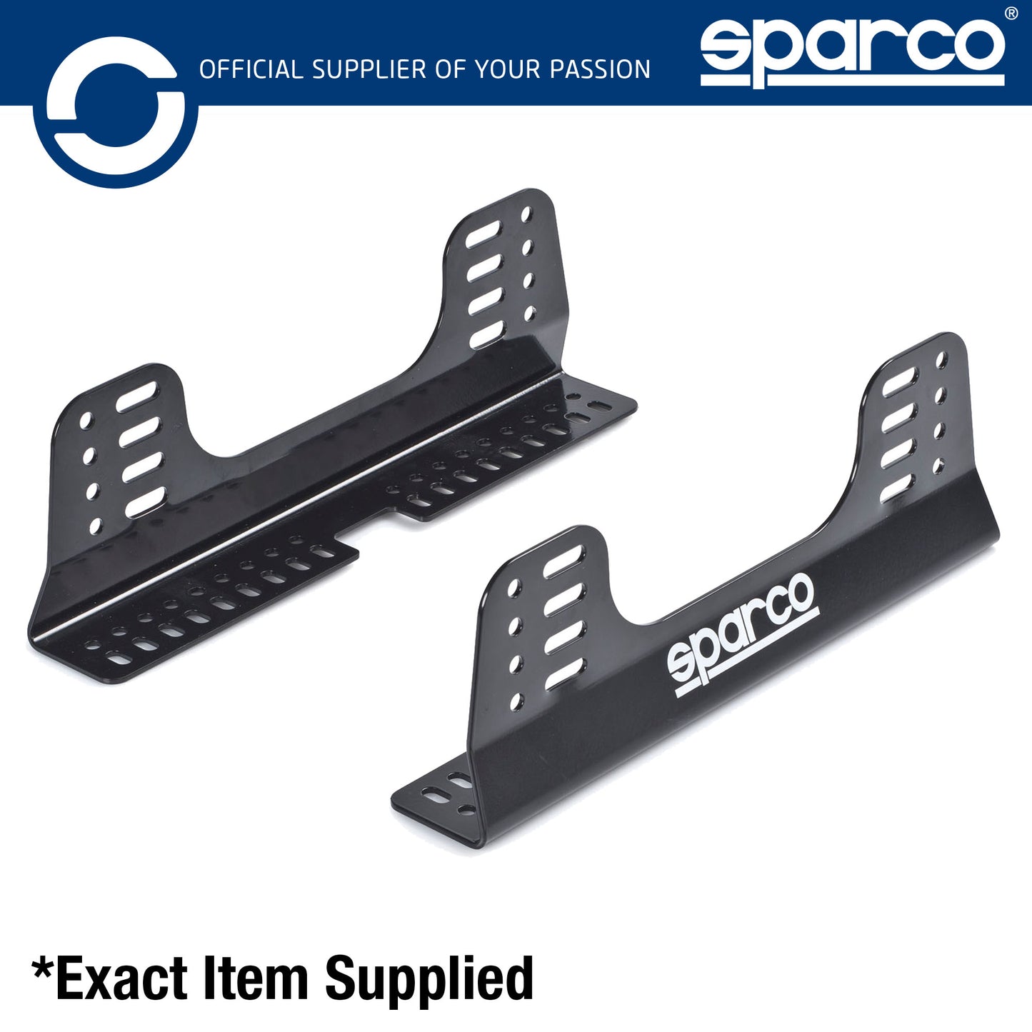 004902 Sparco Racing Seat Side Mounts (2 Pairs) 400mm Steel 3mm Thick FIA Spec