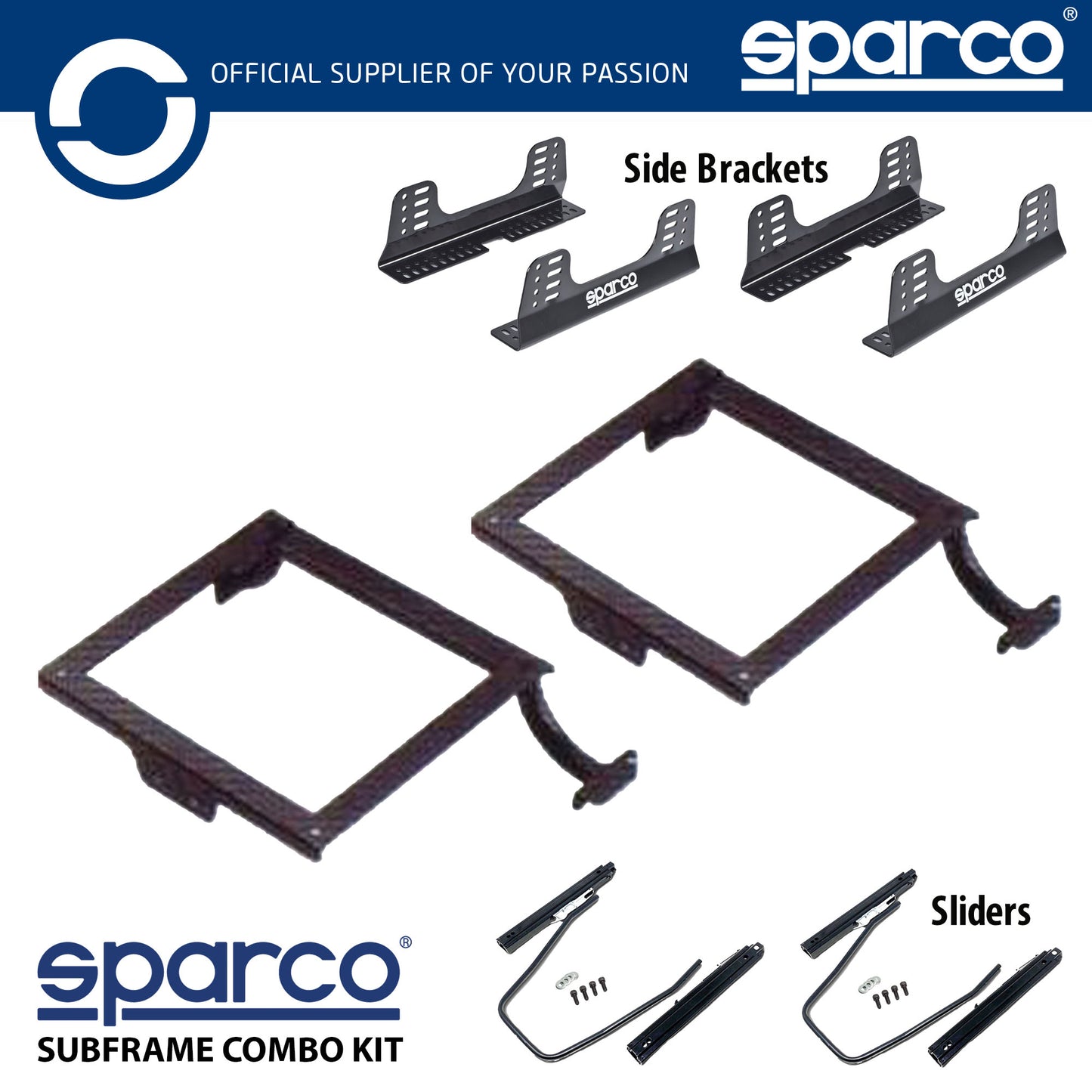 Sparco Seat Subframe Mounting Kit for VOLKSWAGEN LUPO GTI (6X) 1998 to 2005