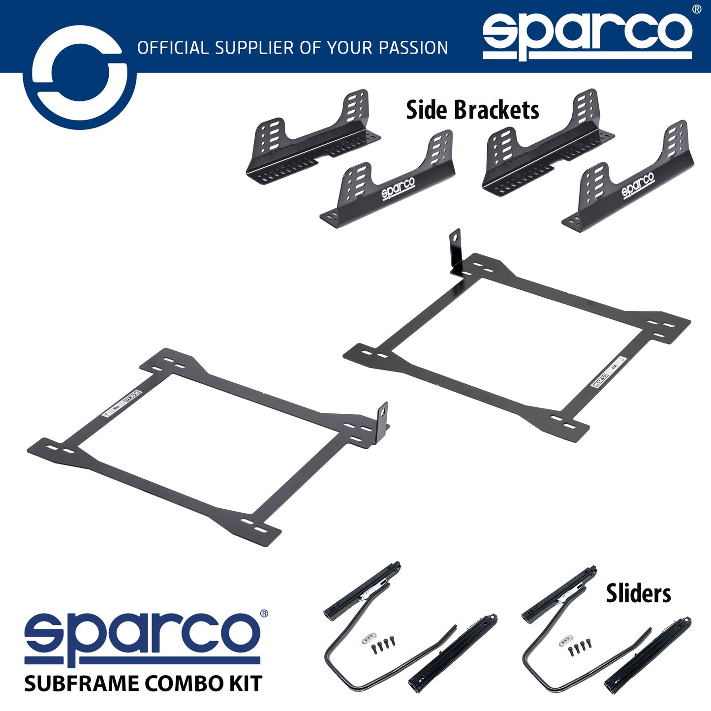 Sparco Seat Subframe Mounting Kit for PORSCHE 911/944/968/993 ALL 1974 to 1997