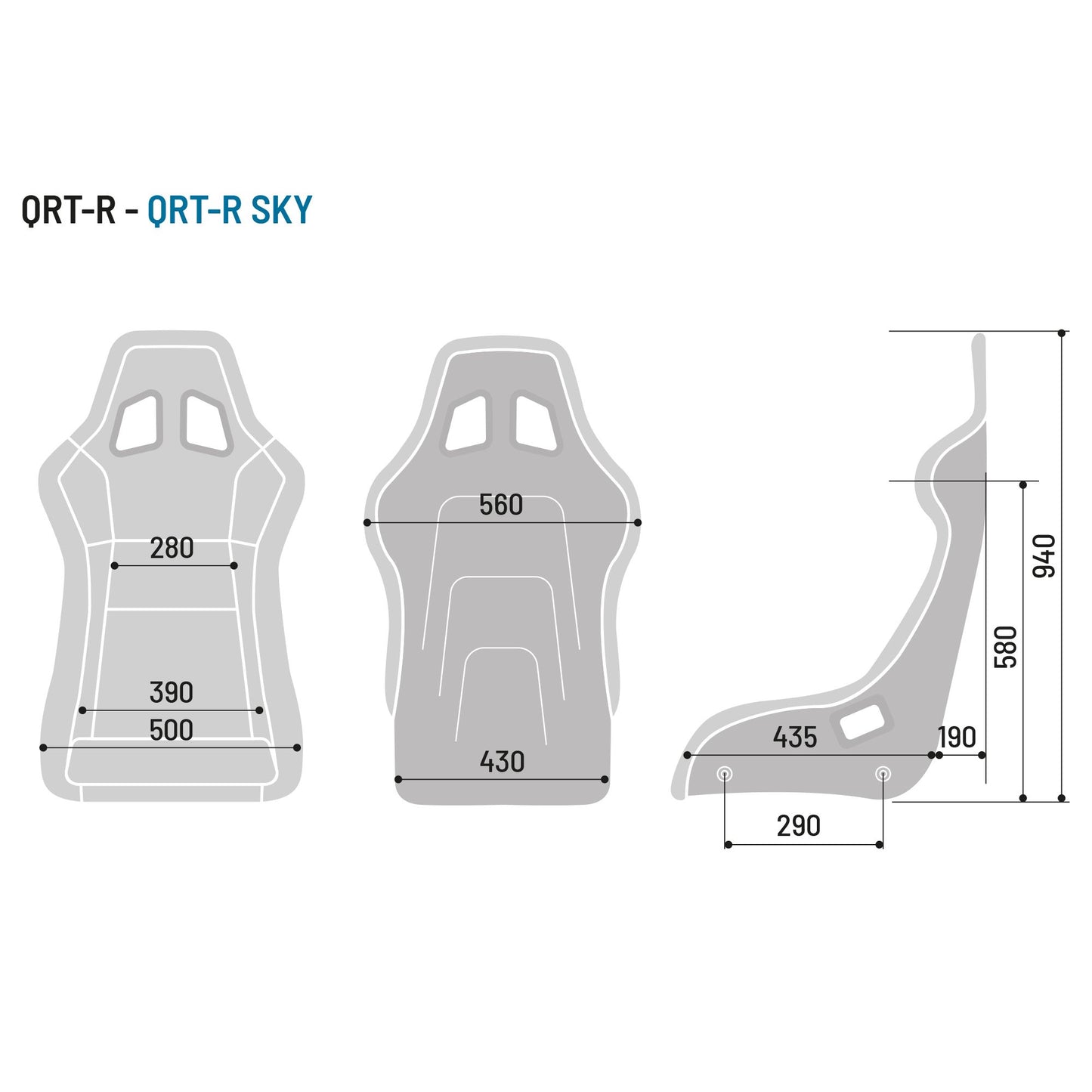Sparco QRT-R SKY Upholstery Race Seat FIA 8855-1999 Spec for Motorsport Use