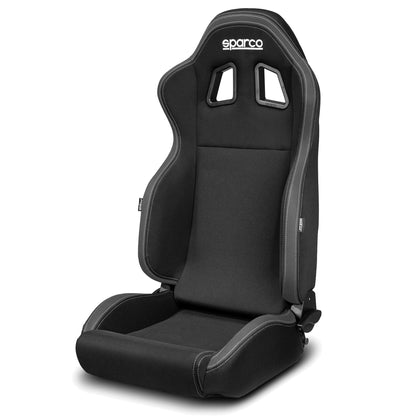 Asiento deportivo reclinable Sparco R100 NEGRO/GRIS para coche de alto rendimiento y carretera rápida
