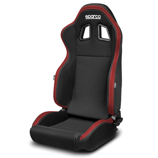 Sparco R100 Sports Seat BLACK/RED Reclinable for Performance Fast Road Car
