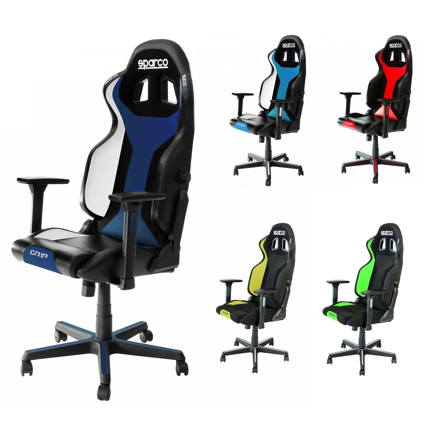 Sparco GRIP Racing Office Chair Seat Reclinable Adjustable for Home Work Gaming - raceforglory.store