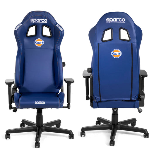 Sparco Icon Office Seat Gulf Racing Special Edition Chair Navy Blue