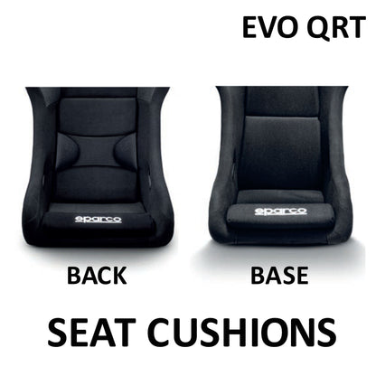 Sparco Seat Cushions for EVO QRT Racing Seat to Improve Comfort and Fit