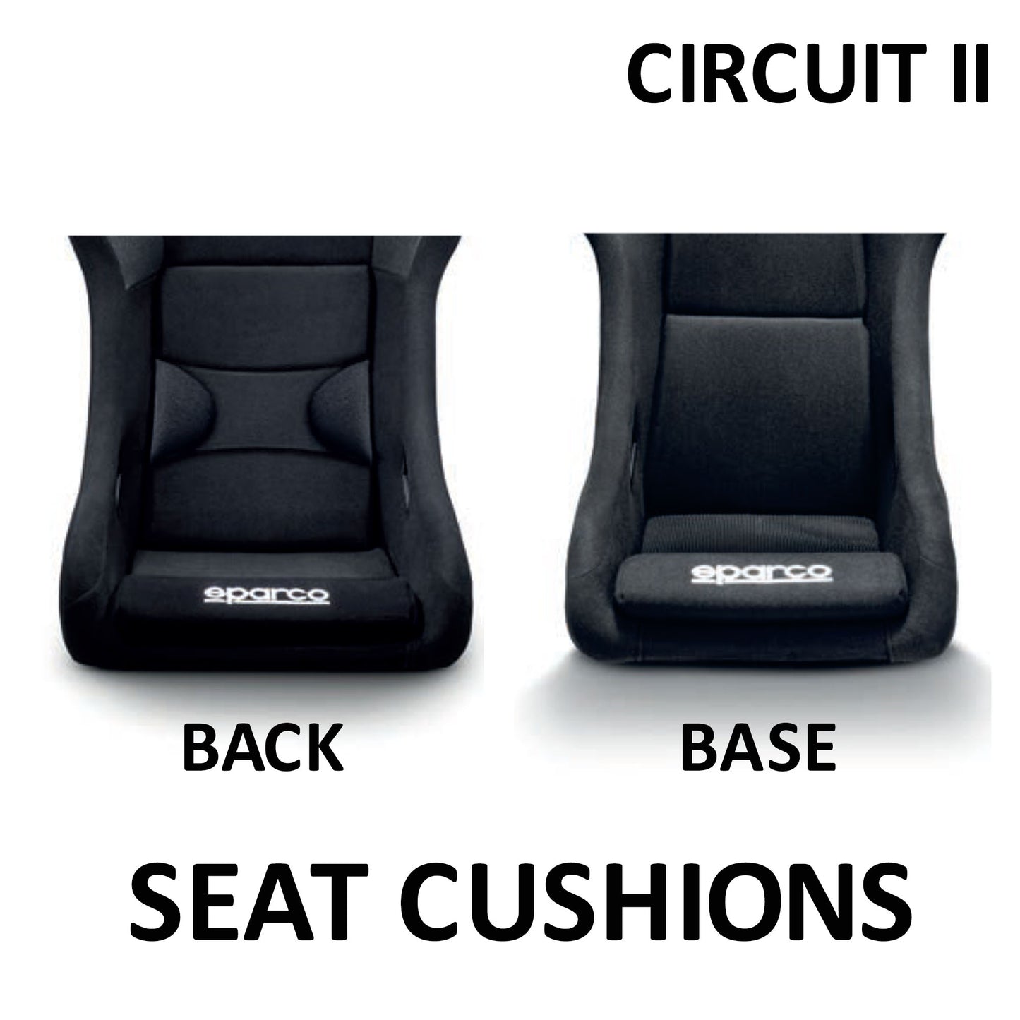 Sparco Seat Cushions for CIRCUIT II Racing Seat to Improve Comfort and Fit