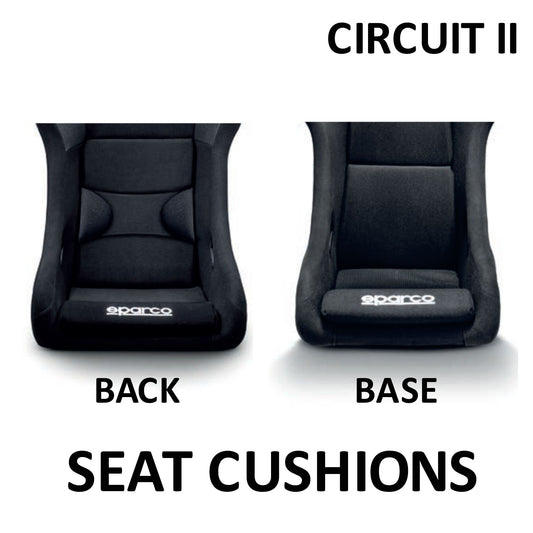 Sparco Seat Cushions for CIRCUIT II Racing Seat to Improve Comfort and Fit