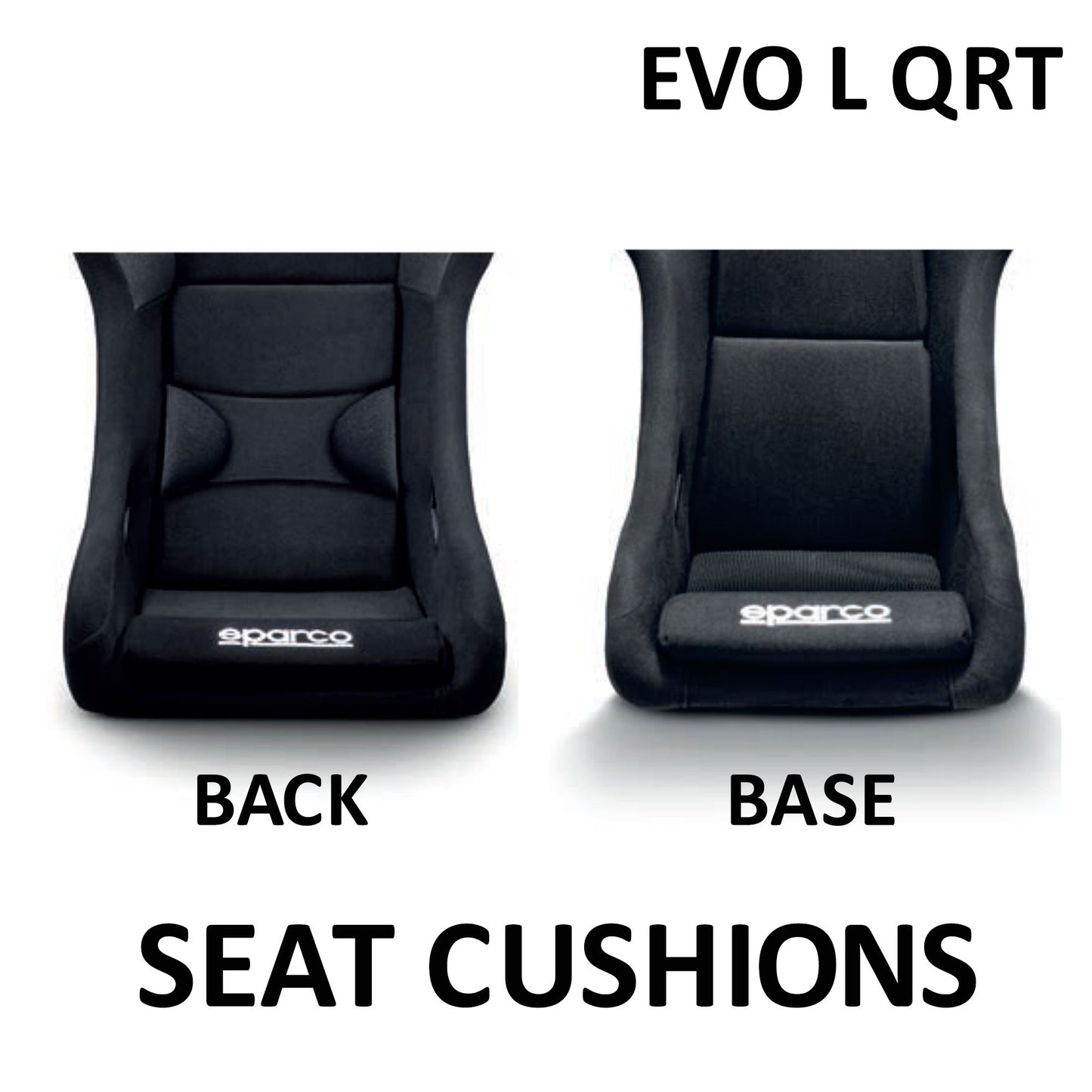 Sparco Seat Cushions for EVO L QRT Racing Seat to Improve Comfort and Fit