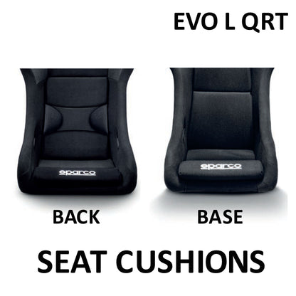 Sparco Seat Cushions for EVO L QRT Racing Seat to Improve Comfort and Fit
