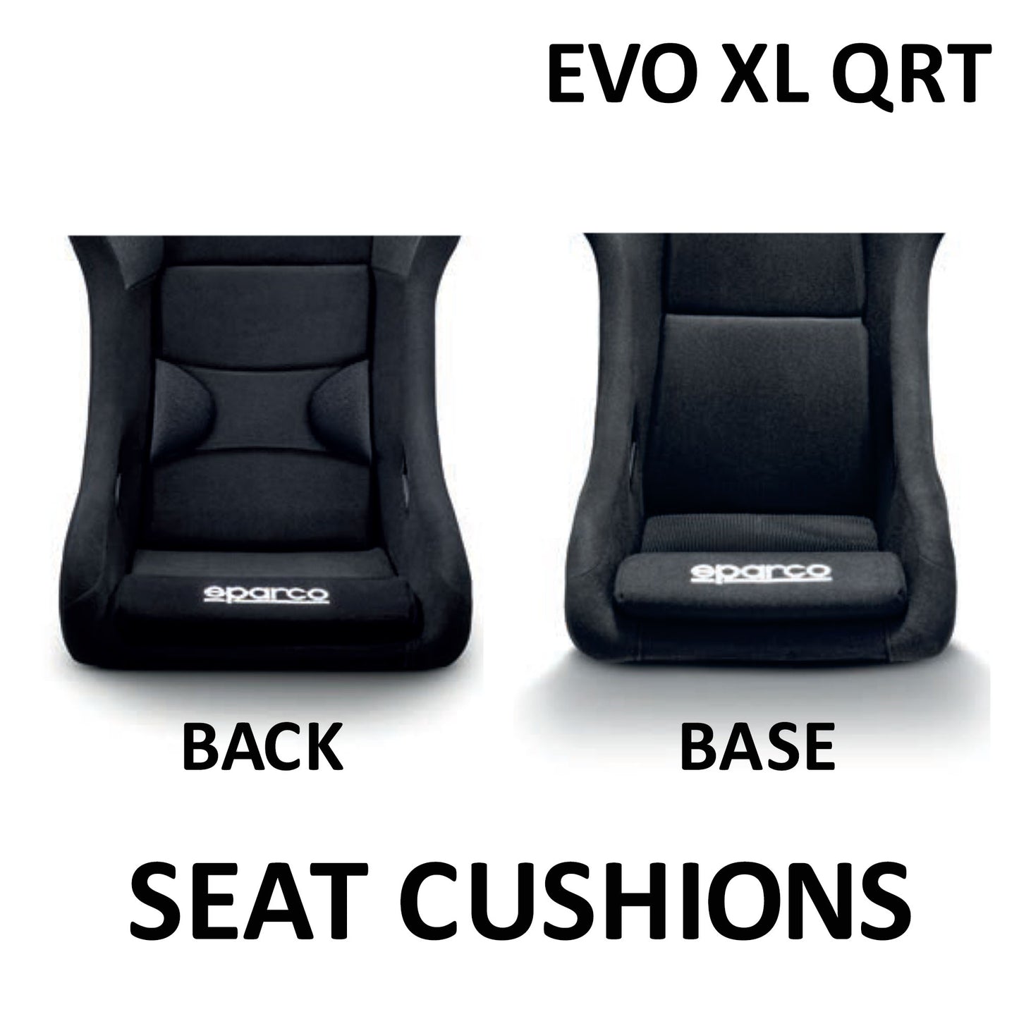 Sparco Seat Cushions for EVO XL QRT Racing Seat to Improve Comfort and Fit