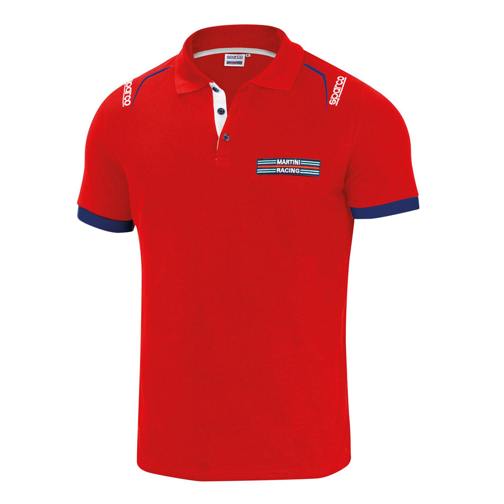 Sparco Martini Racing Polo Shirt with Embroidery Lancia Rally Team Retro Fanwear - raceforglory.store