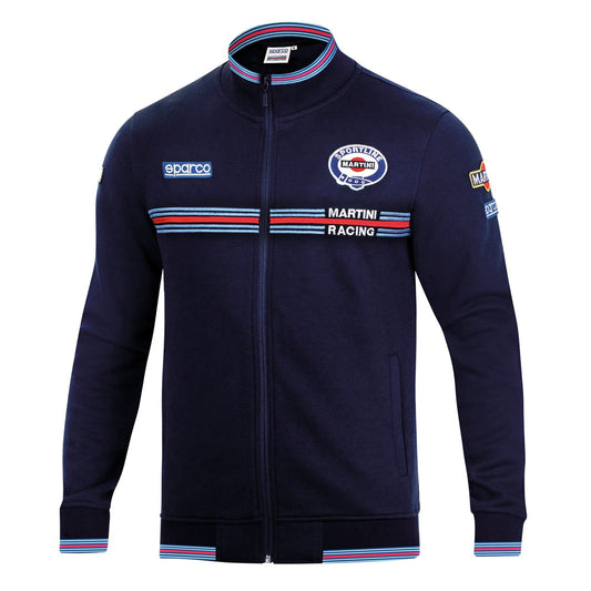 Sparco Martini Racing Mens Full Zip Sweatshirt Jacket Lancia Rally Team Fanwear