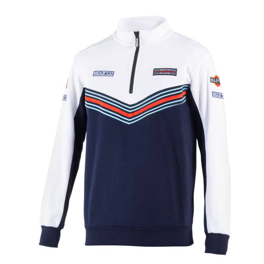 Sparco Martini Racing Half Zip Sweatshirt Pullover Retro Lancia World Rally Team