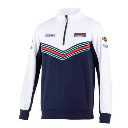 Sparco Martini Racing Half Zip Sweatshirt Pullover Retro Lancia World Rally Team