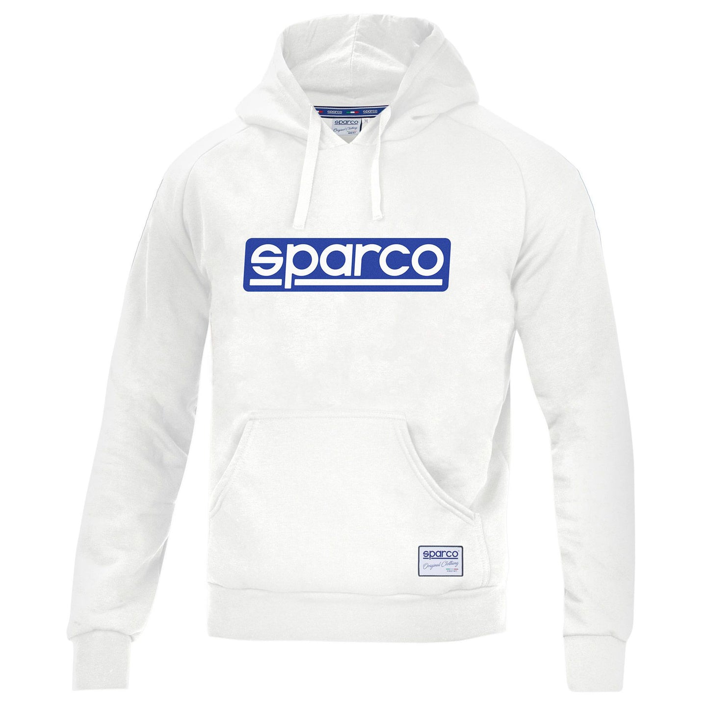 Original Sparco Classic Mens Hoody Hoodie White with Blue Logo - raceforglory.store