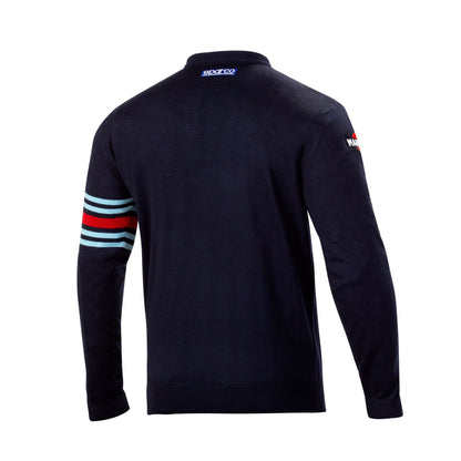 Sparco Martini Racing Crew Neck Sweater Lancia Rally Team Merino Wool Jumper - raceforglory.store