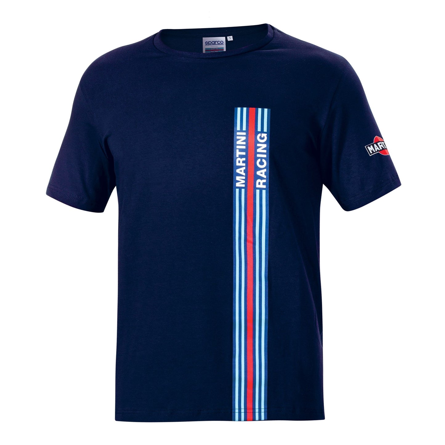 Sparco Martini Racing T-Shirt with Big Stripes Logo Lancia Rally Made in Italy - raceforglory.store