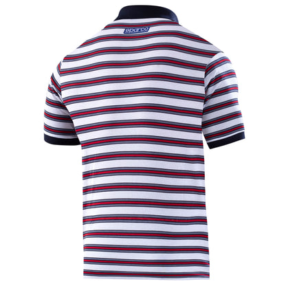 Sparco Martini Racing Polo Shirt Striped Design 100% Cotton Mens Sizes S-XXL - raceforglory.store