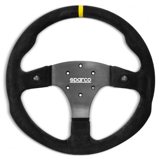 Sparco R330B Suede Steering Wheel with 2 Push Buttons Motorsport Racing Rally