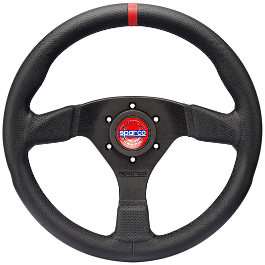 Sparco R383 Champion Steering Wheel 330mm Black Perforated Leather Material