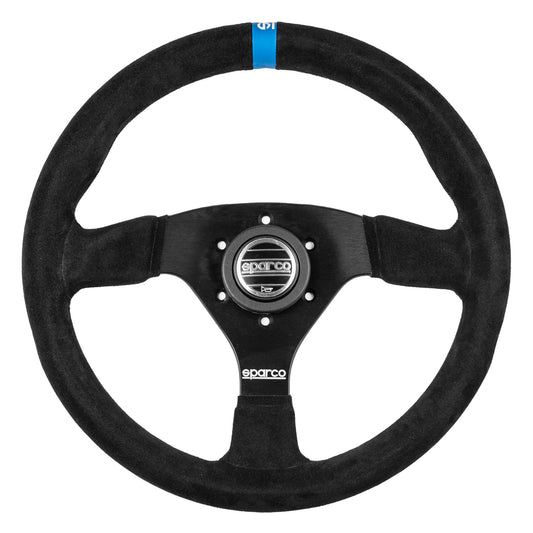 Sparco R383 Rally Grip Steering Wheel 330mm Diameter Black Suede Made in Italy