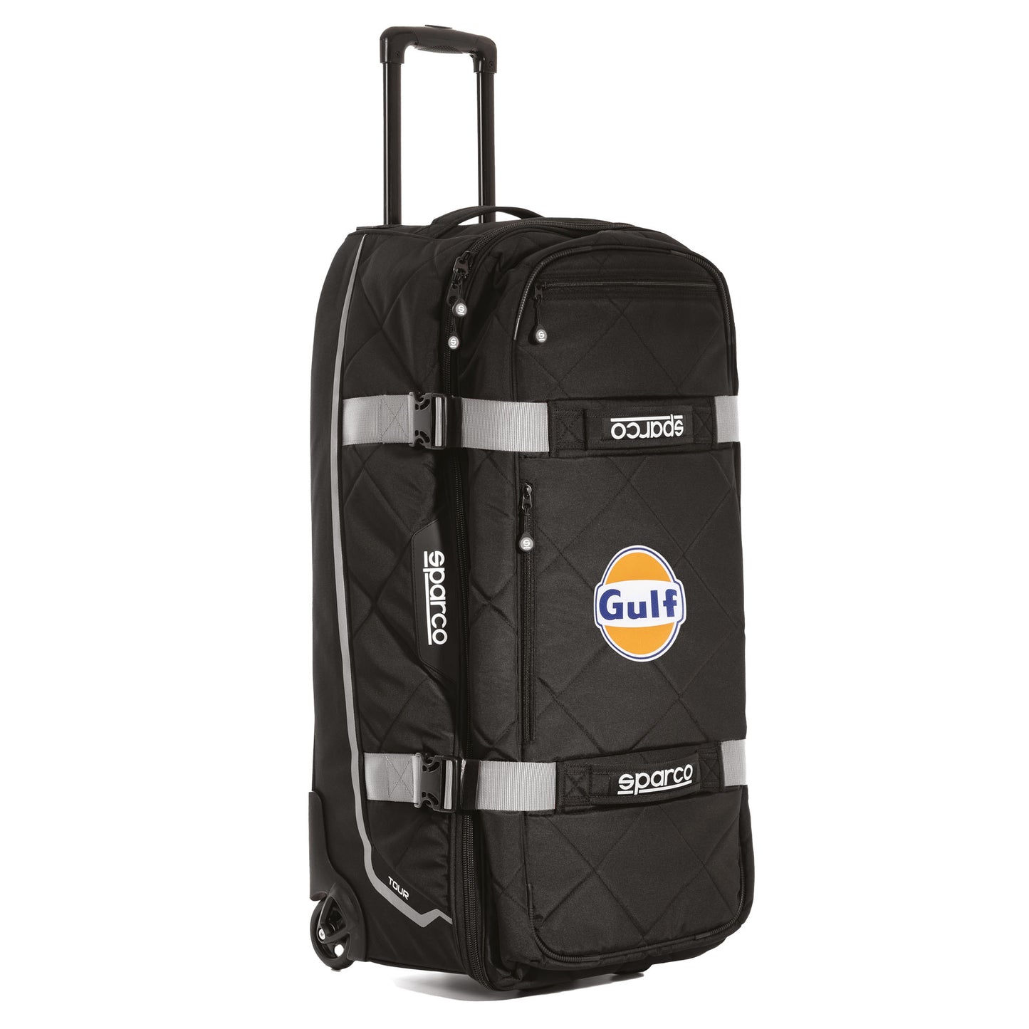 Sparco GULF RACING Tour Trolley Racing Kit Bag Large Travel Holdall 40x85x42cm 142L