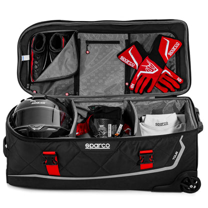 Sparco Tour Racewear Trolley Bag Racing Driver Travel Transport 127L 40x84x38cm