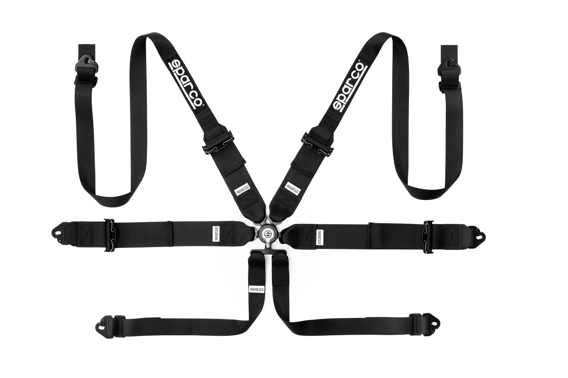 Sparco COMPETITION H-3+2 Racing Harness 6-Point FHR Shoulder Straps FIA Approved - raceforglory.store