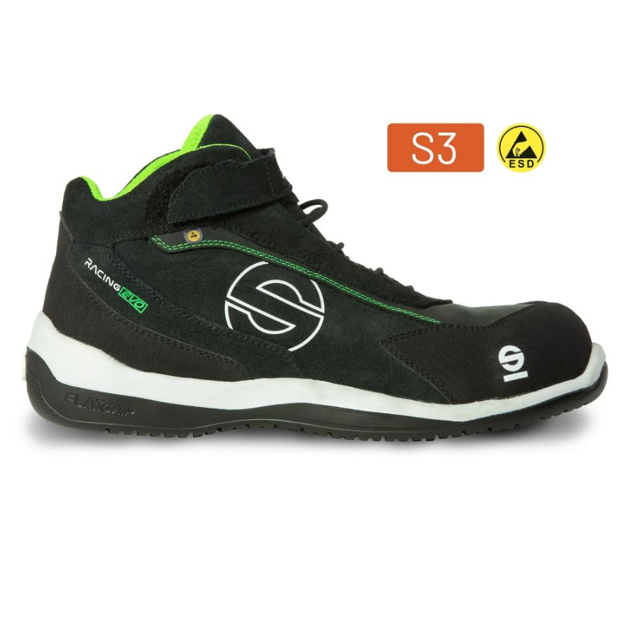 07515 Sparco RACING EVO Safety Footwear Boots Mechanic Shoes Pitcrew ESD S3 SRC - raceforglory.store