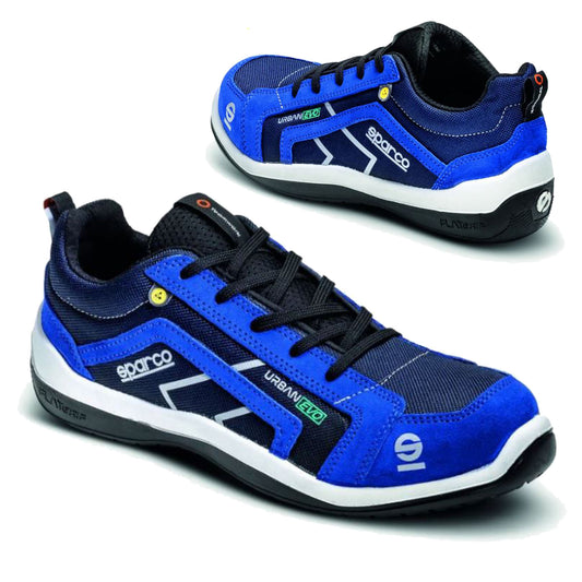 07518 Sparco URBAN EVO Safety Footwear ESD S3 SRC Work Trainers Suede Leather - raceforglory.store