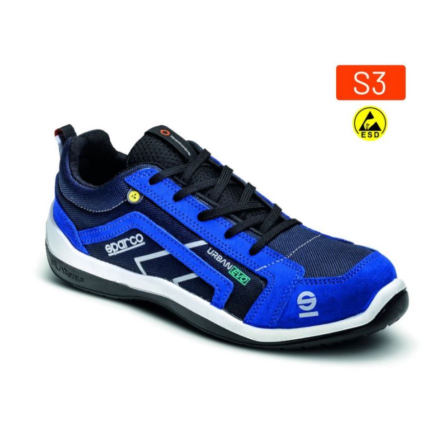 07518 Sparco URBAN EVO Safety Footwear ESD S3 SRC Work Trainers Suede Leather - raceforglory.store