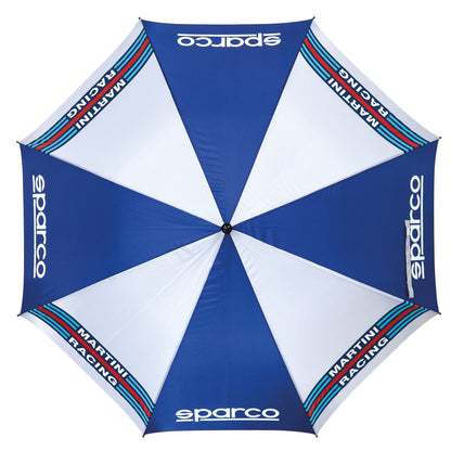 Sparco Martini Racing Regenschirm Groß Golfgröße 130cm Blau/Weiß Original Offiziell