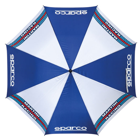 Sparco Martini Racing Regenschirm Groß Golfgröße 130cm Blau/Weiß Original Offiziell