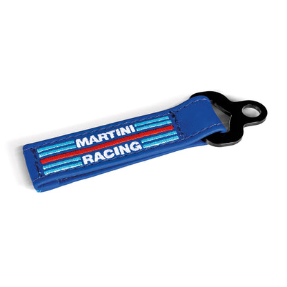 Sparco Martini Racing Leder Schlüsselanhänger Schlüsselhalter Besticktes Logo Navy