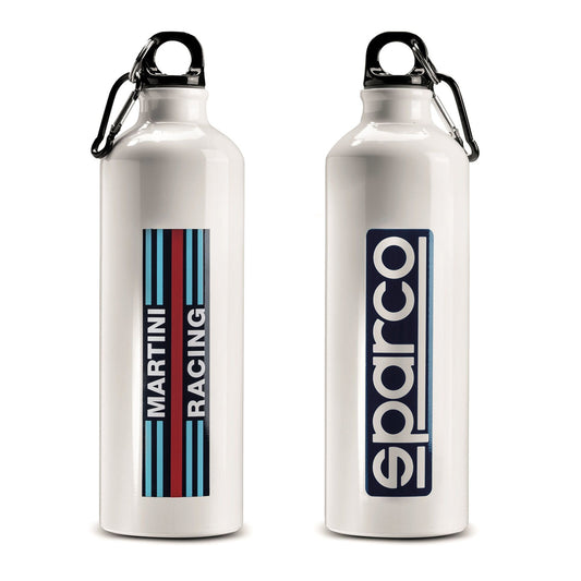 Sparco Martini Racing Trinkflasche 770 ml Aluminium mit Schraubverschluss
