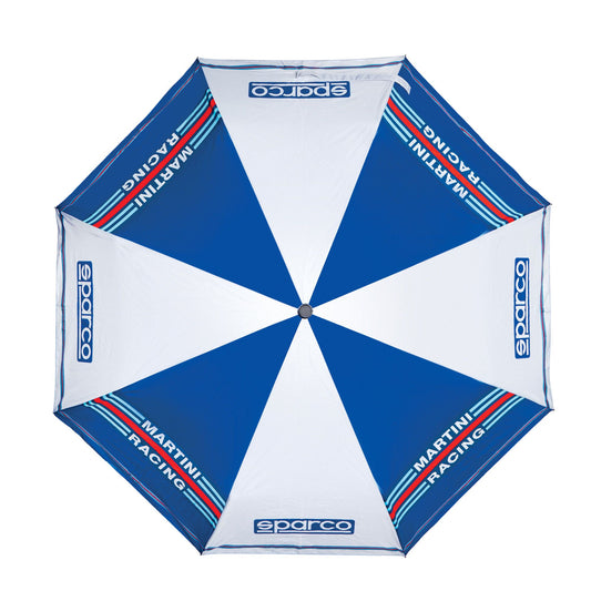 Sparco Martini Racing Umbrella World Rally Foldable Brolly Compact 95cm Diameter - raceforglory.store