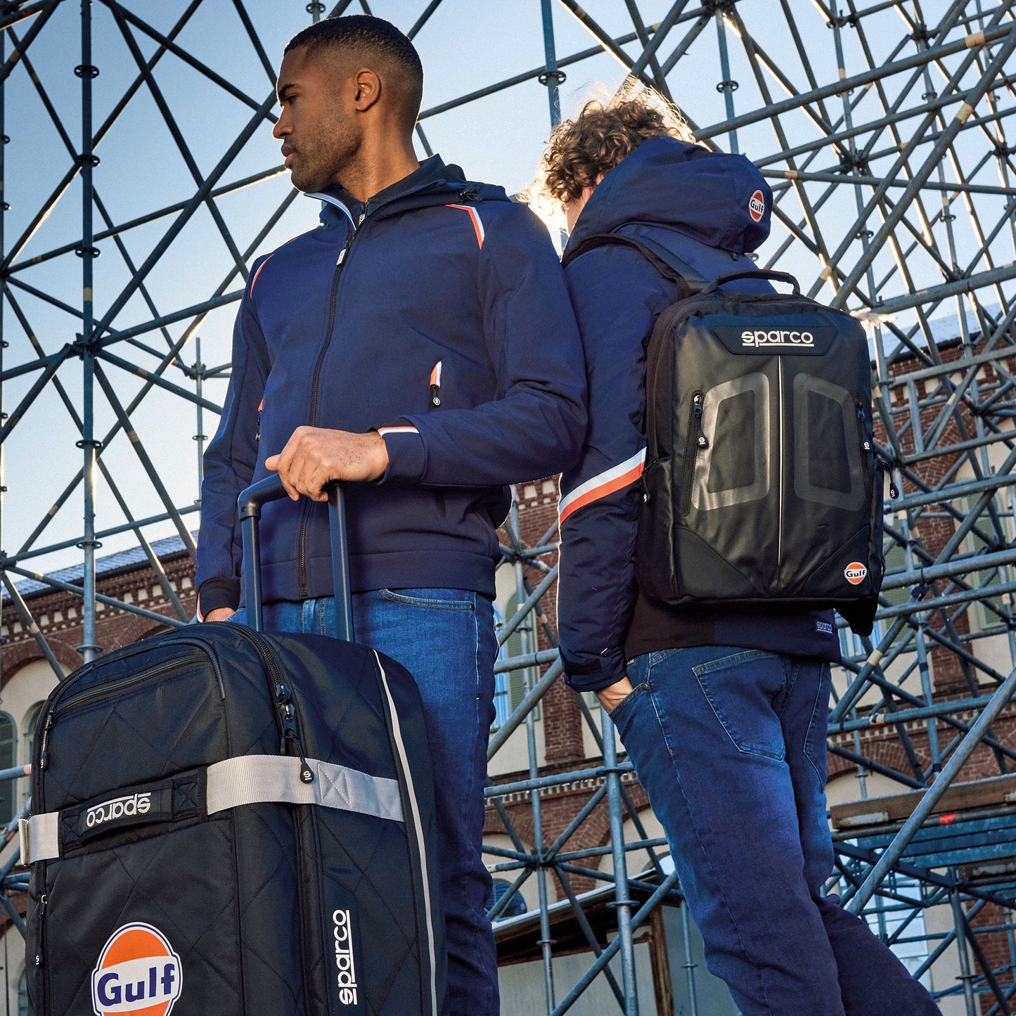 Sparco Gulf Racing Stage Rucksack Backpack Bag Size 42x30x12cm 15L 600D Coated Polyester