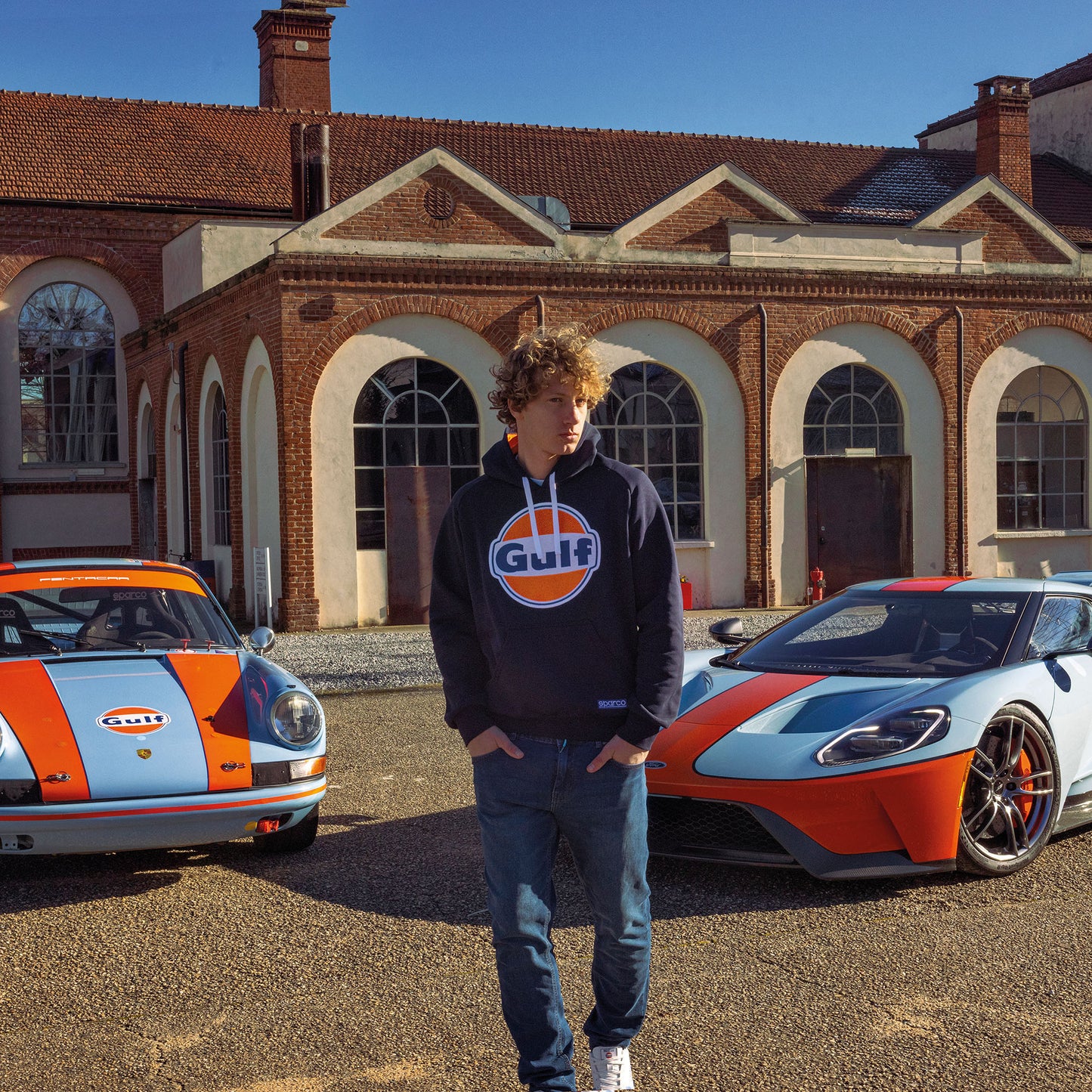 Casco Sparco J-PRO Gulf Racing Edición Especial Abierto para Track Day ECE 22.06