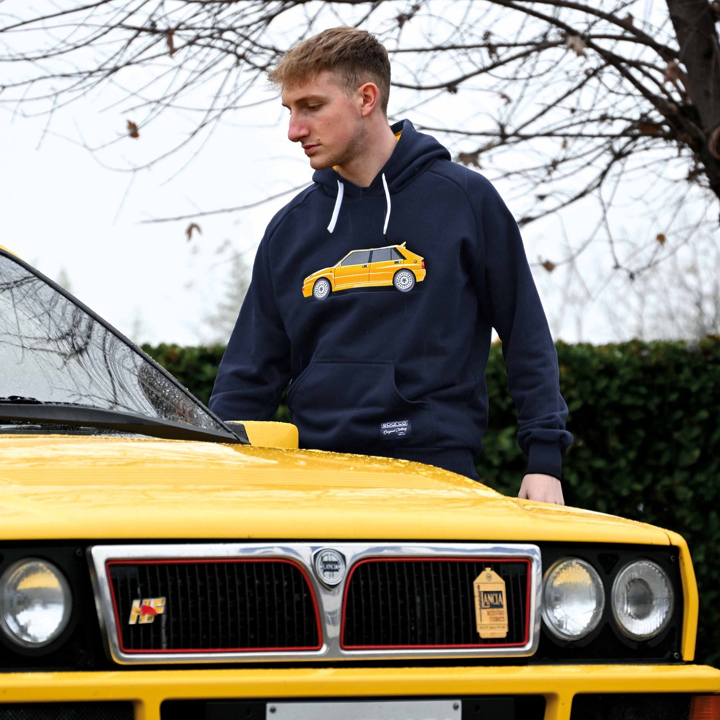 New 2025 Sparco Hoodie Lancia Fulvia HF Classic Car Retro Hoody Made in Italy