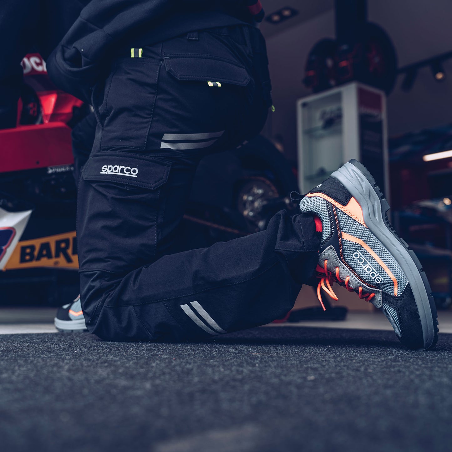 2026 Sparco IMPULSE S3S Safety Trainers Mechanic Footwear Toe Protection Shoes