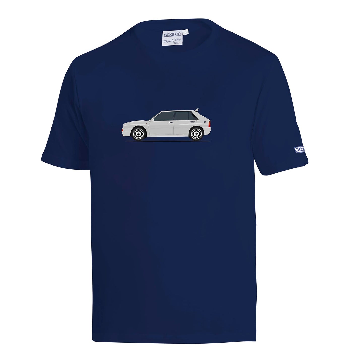 2026 Sparco Lancia Delta Integrale HF Mens T-Shirt Car Print Genuine Fanwear