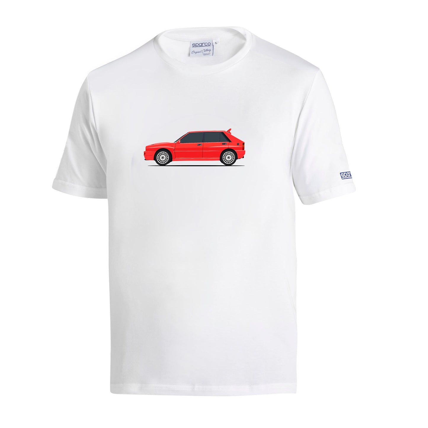 2026 Sparco Lancia Delta Integrale HF Mens T-Shirt Car Print Genuine Fanwear